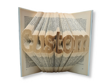 Load image into Gallery viewer, Custom word or name - Bree font - Book folding pattern