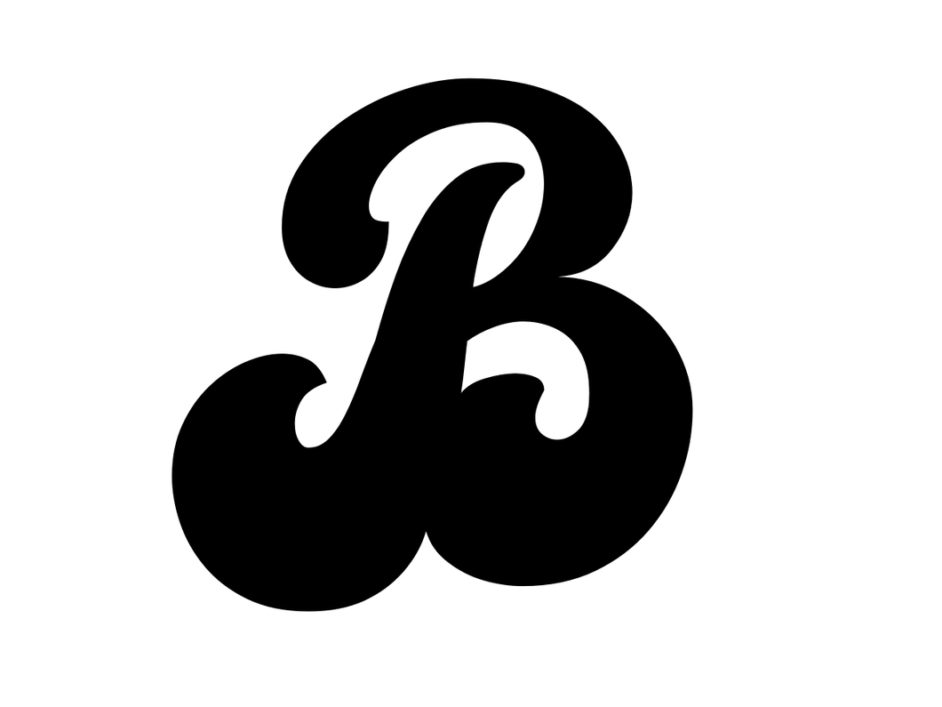 B - Single letter - Balba font - Book folding pattern