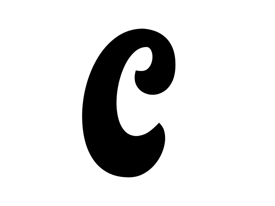 C - Single letter - Balba font - Book folding pattern