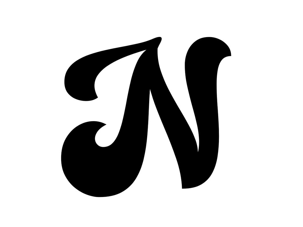 N - Single letter - Balba font - Book folding pattern