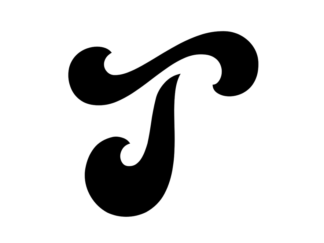 T - Single letter - Balba font - Book folding pattern