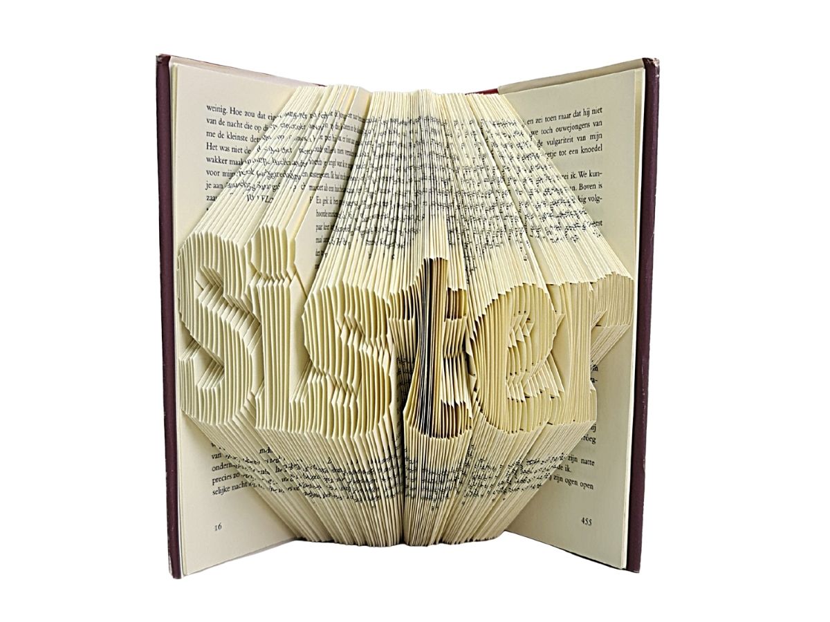 Sister - Book folding pattern - Folded Book Art – FoldedBookArt sister-book-folding-pattern-folded-book-art-foldedbookart