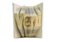 Load image into Gallery viewer, Custom word or name - Bree font - Book folding pattern