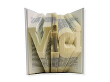 Load image into Gallery viewer, Custom word or name - Bree font - Book folding pattern