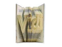 Load image into Gallery viewer, Custom word or name - Bree font - Book folding pattern