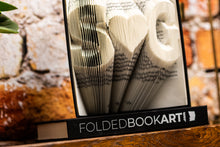 Load image into Gallery viewer, Folded book art custom initials - traditional anniversary gifts