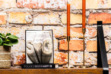 Load image into Gallery viewer, Folded book art custom initials - traditional anniversary gifts