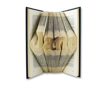 Load image into Gallery viewer, Custom word or name - Book font - Book folding pattern
