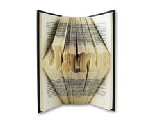 Load image into Gallery viewer, Custom word or name - Book font - Book folding pattern