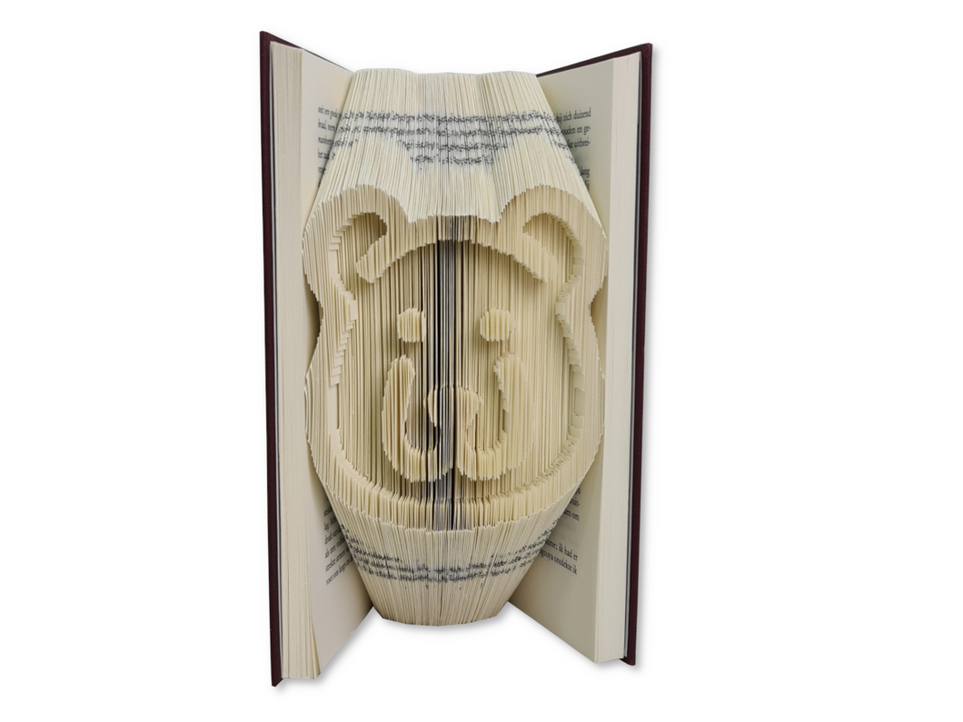 Bear head - Book folding pattern