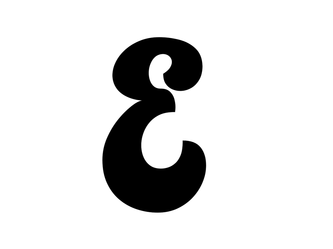 E - Single letter - Balba font - Book folding pattern