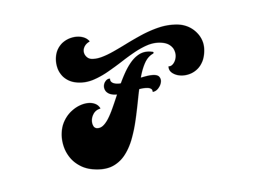 F - Single letter - Balba font - Book folding pattern