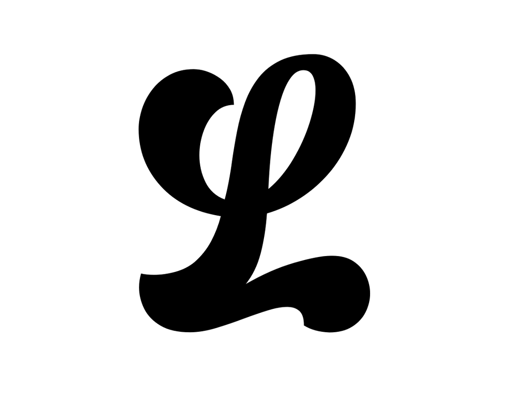 L - Single letter - Balba font - Book folding pattern