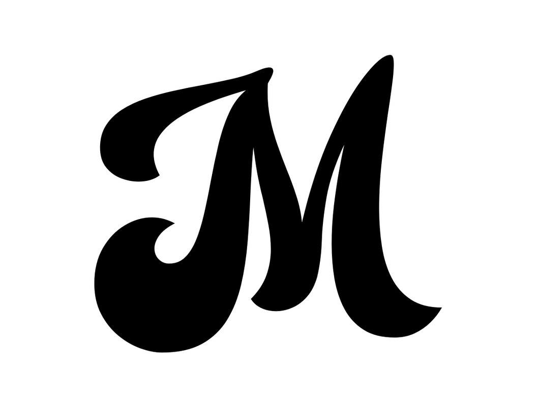M - Single letter - Balba font - Book folding pattern