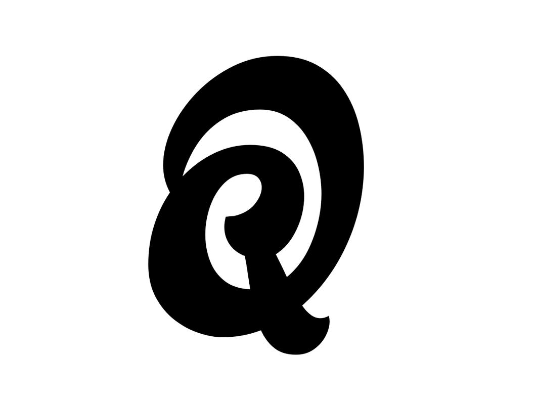 Q - Single letter - Balba font - Book folding pattern