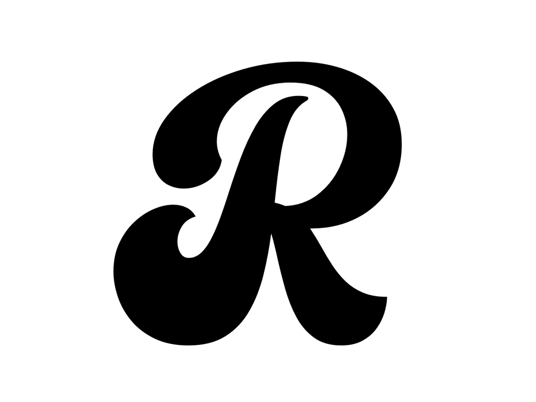 R - Single letter - Balba font - Book folding pattern