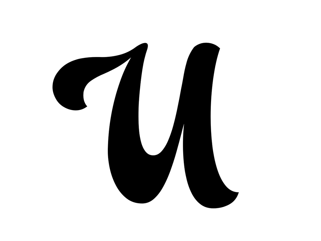 U - Single letter - Balba font - Book folding pattern