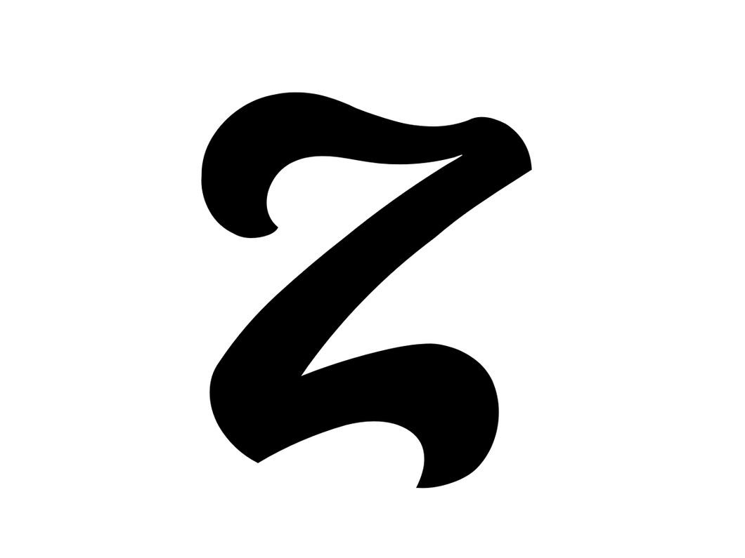 Z - Single letter - Balba font - Book folding pattern