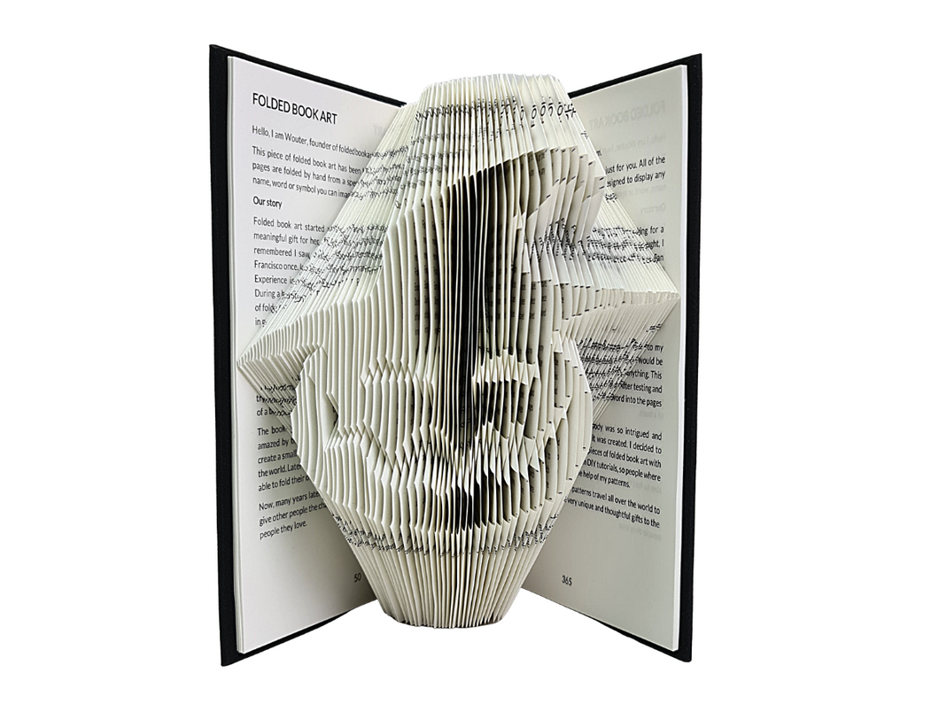 Halloween Jack-o-lantern - Design 2 - Book folding pattern