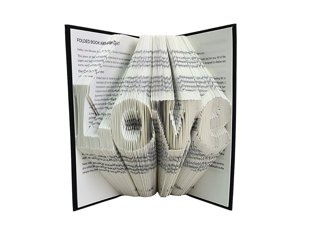 Love - Book folding pattern
