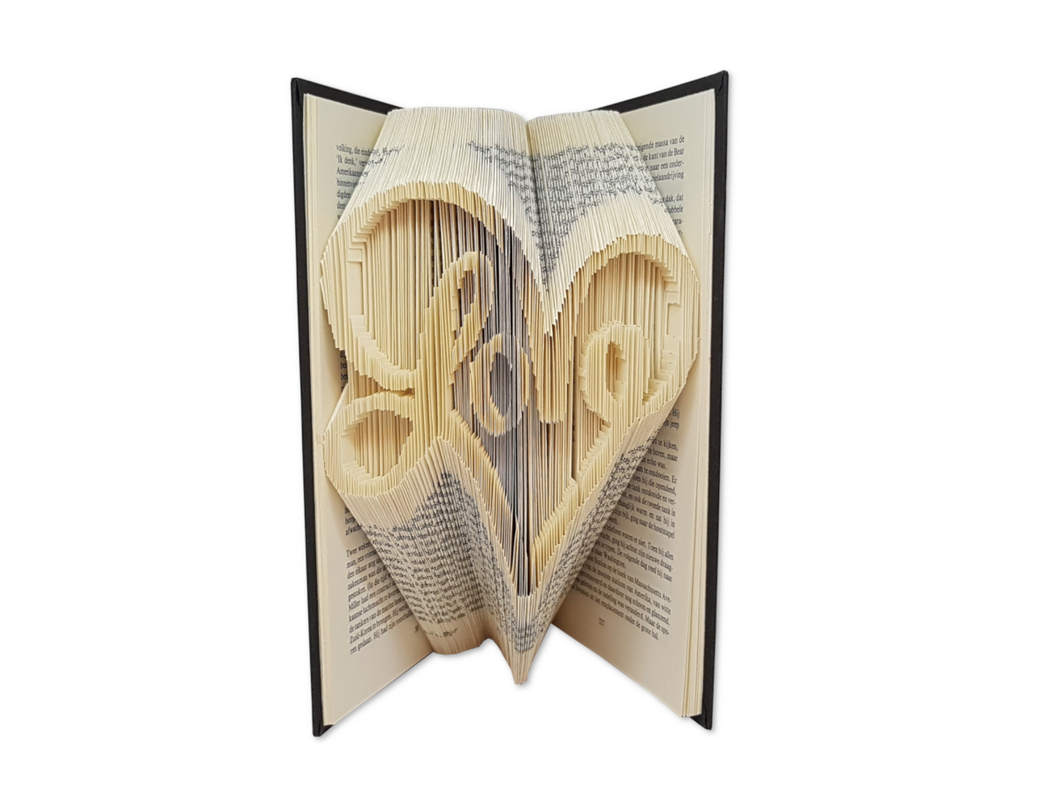 Love in a heart - Book folding pattern
