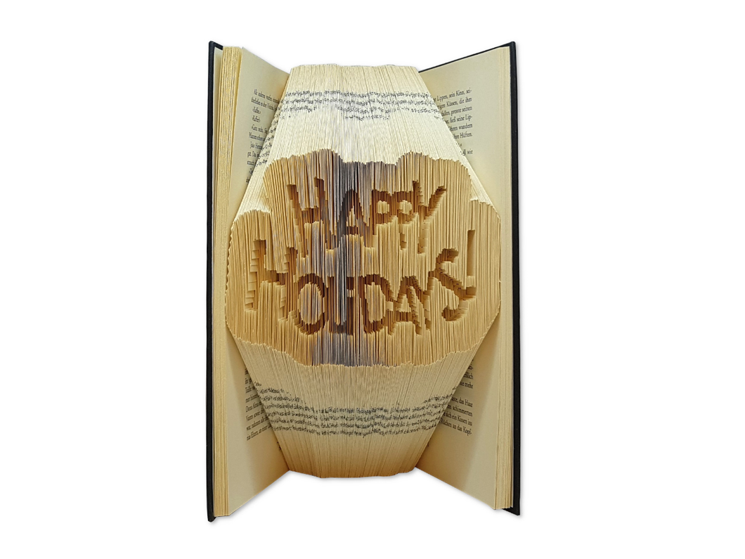 Happy Holidays - Book folding pattern