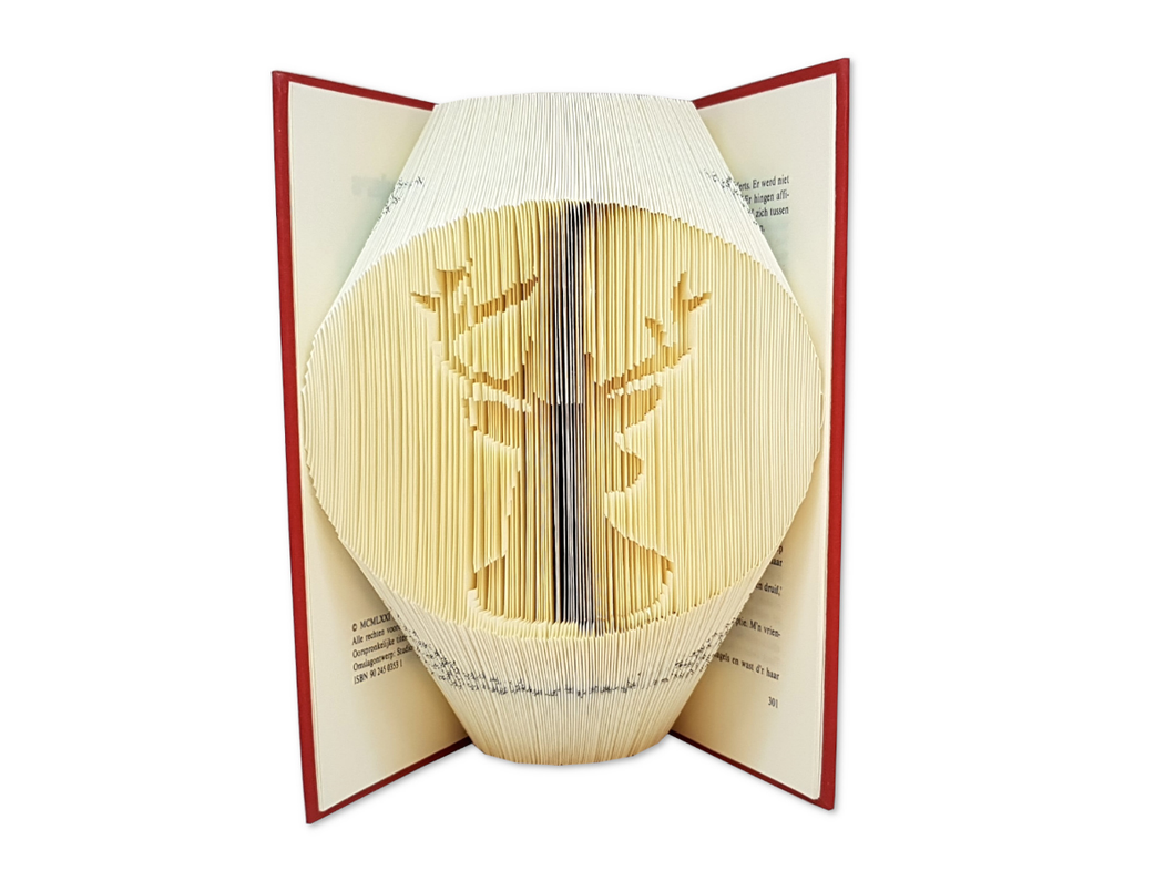 Reindeer - Book folding pattern