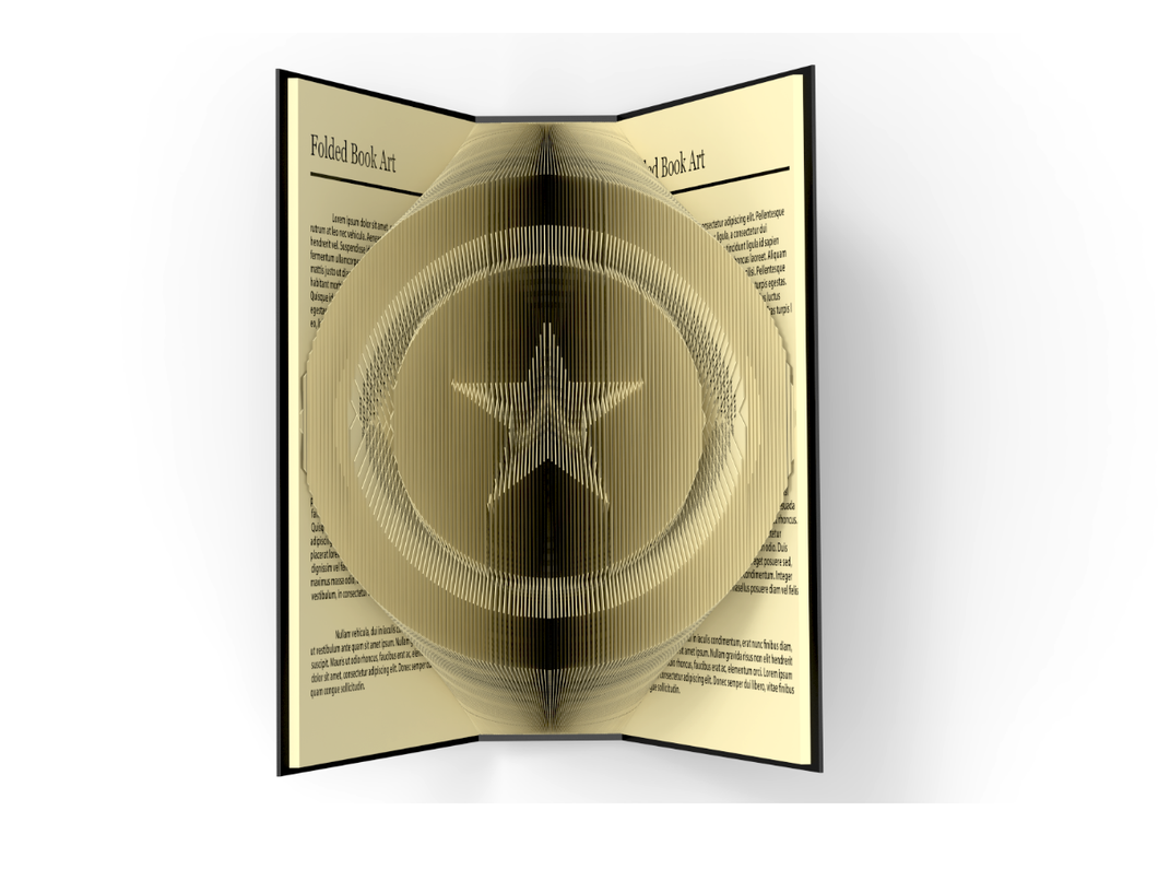 Star in circle - Book folding pattern