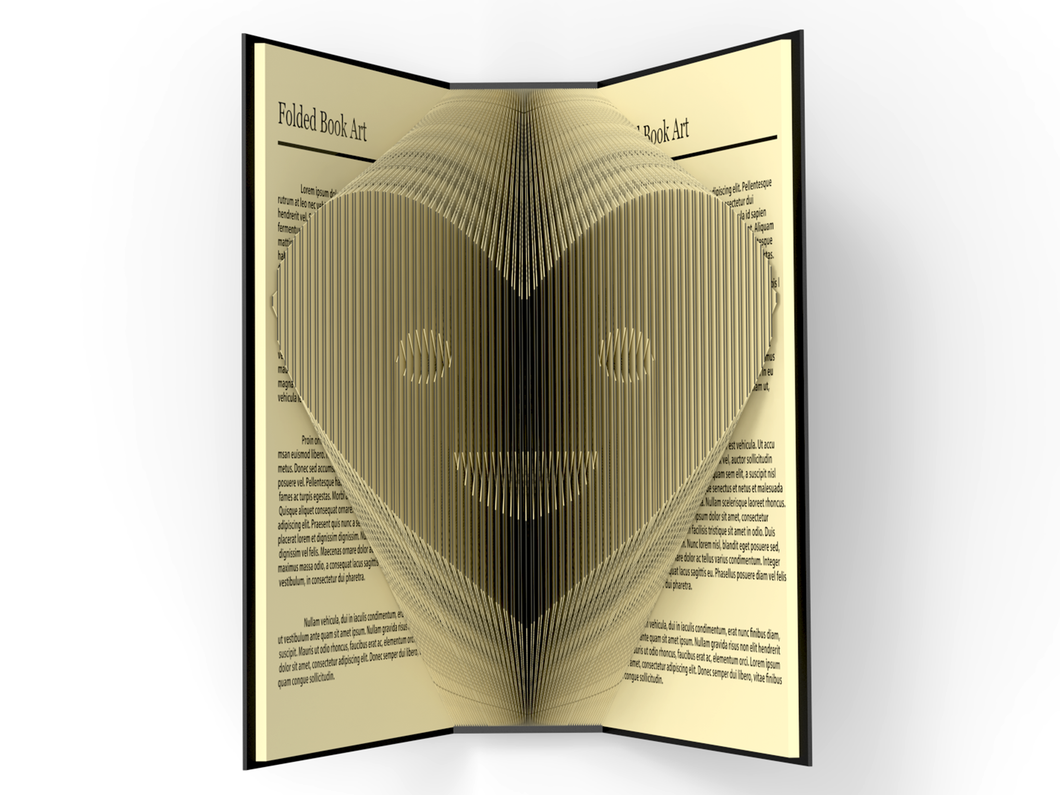Smiling Heart - Book folding pattern