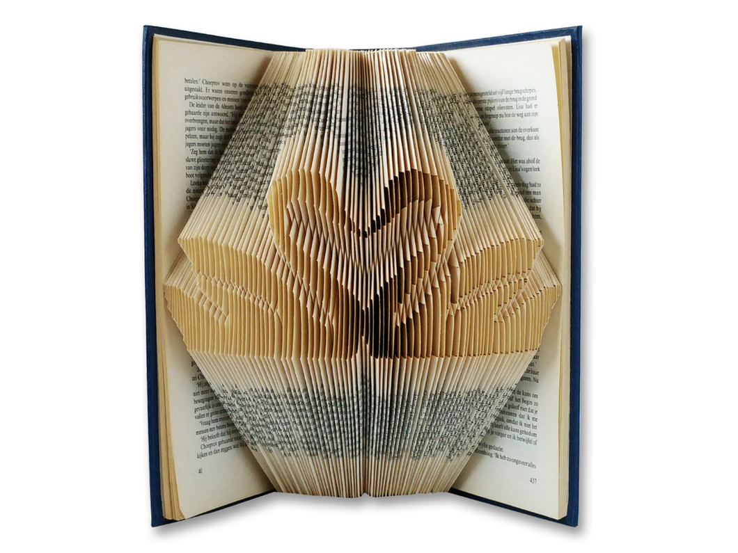 Kissing Swans - Book folding pattern