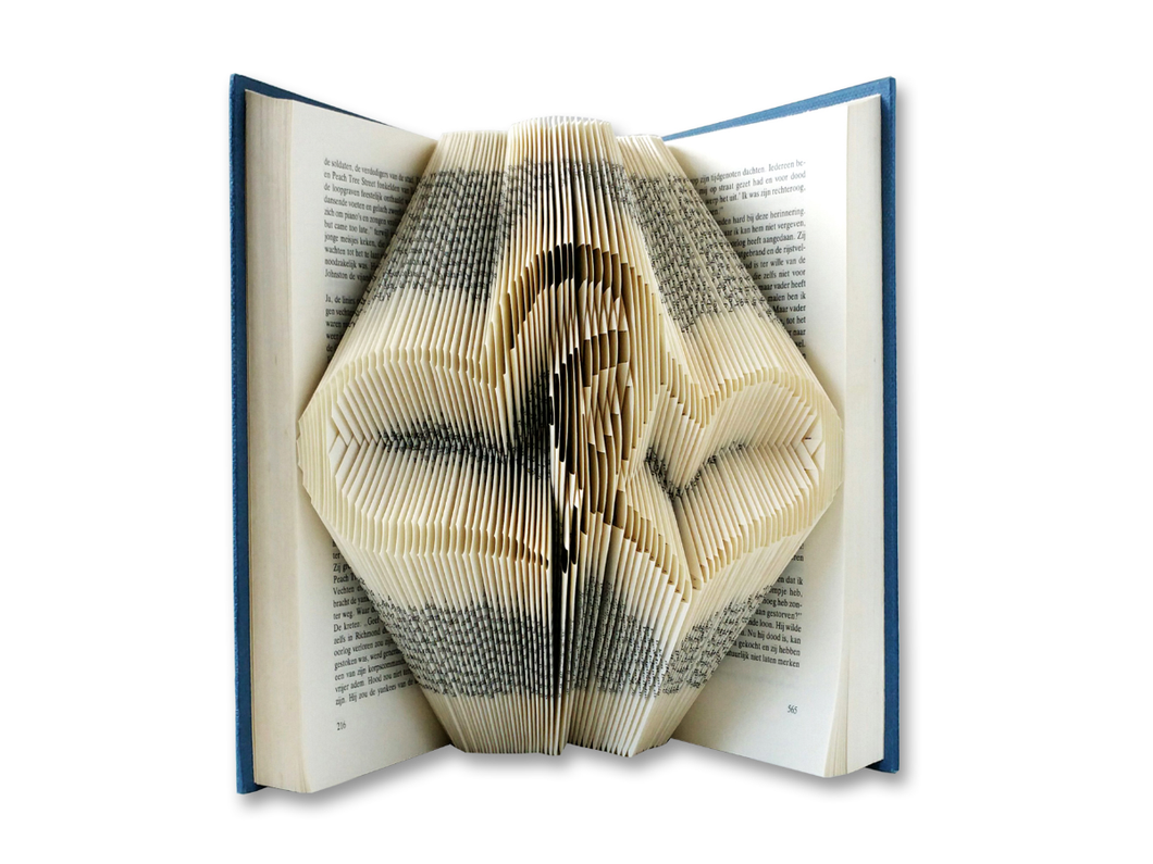 Intertwined Hearts - Book folding pattern