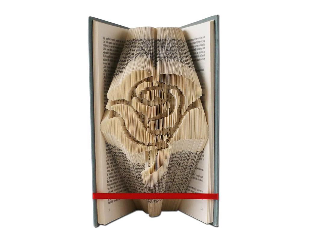 Rose - Book folding pattern - Folded Book Art – FoldedBookArt